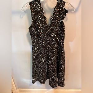 Scalloped neckline dress